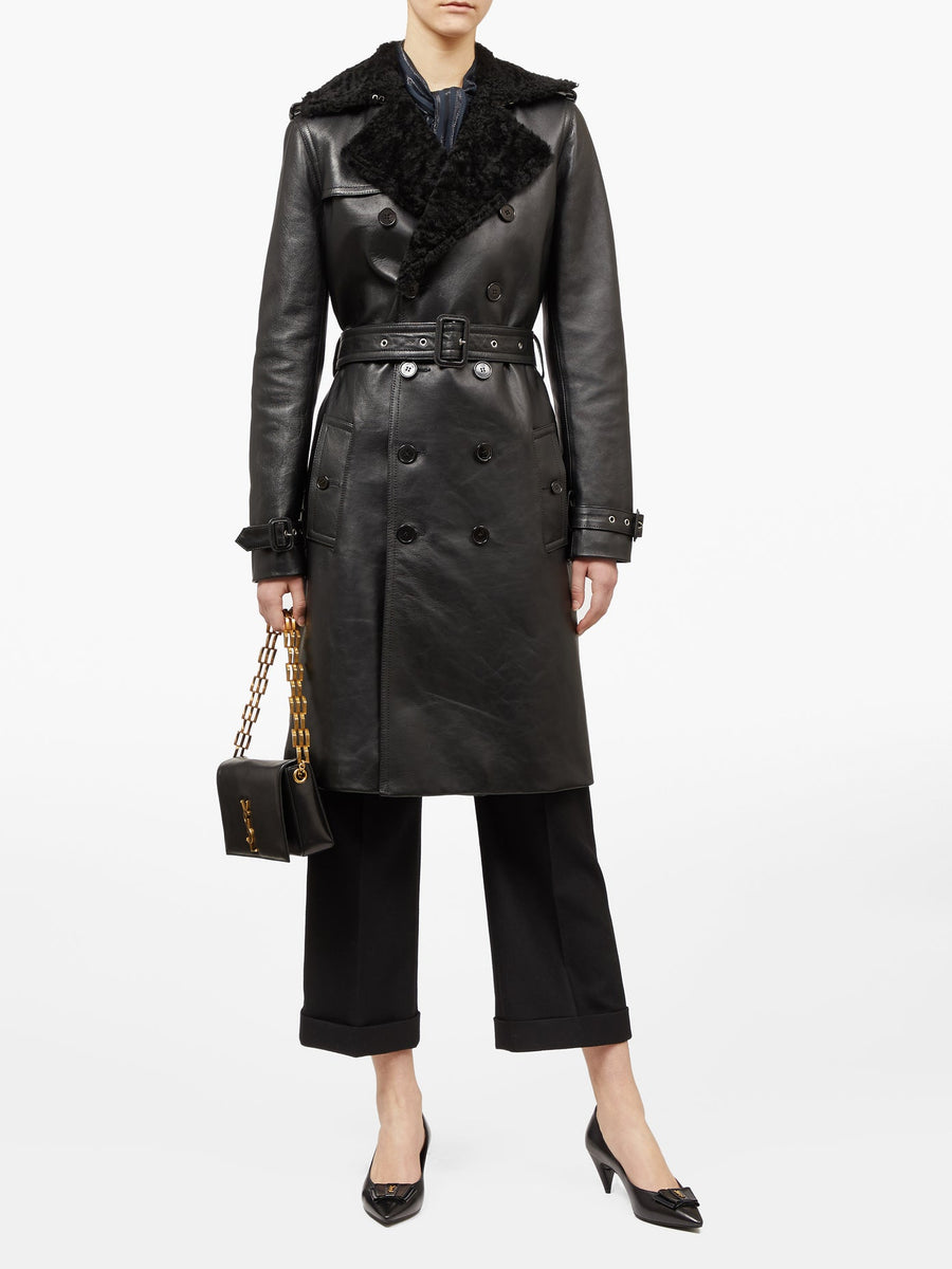 トレンチコート Salvatore Santoro Double-Breasted Ovine Leather Trench Coat Salvatore Santoro Double-breasted Ovine Leather Trench Coat