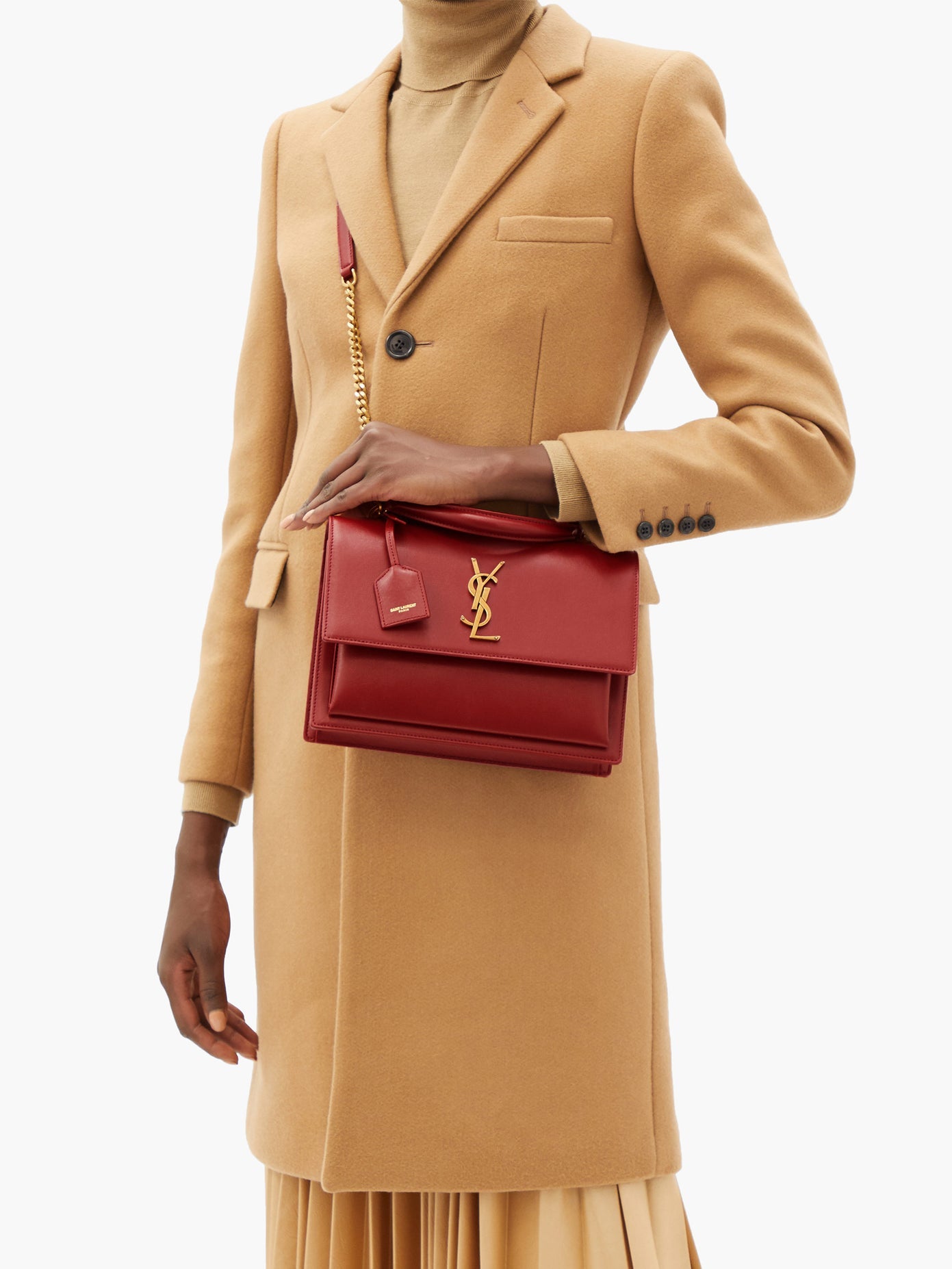 Saint Laurent Medium Sunset Leather Shoulder Bag