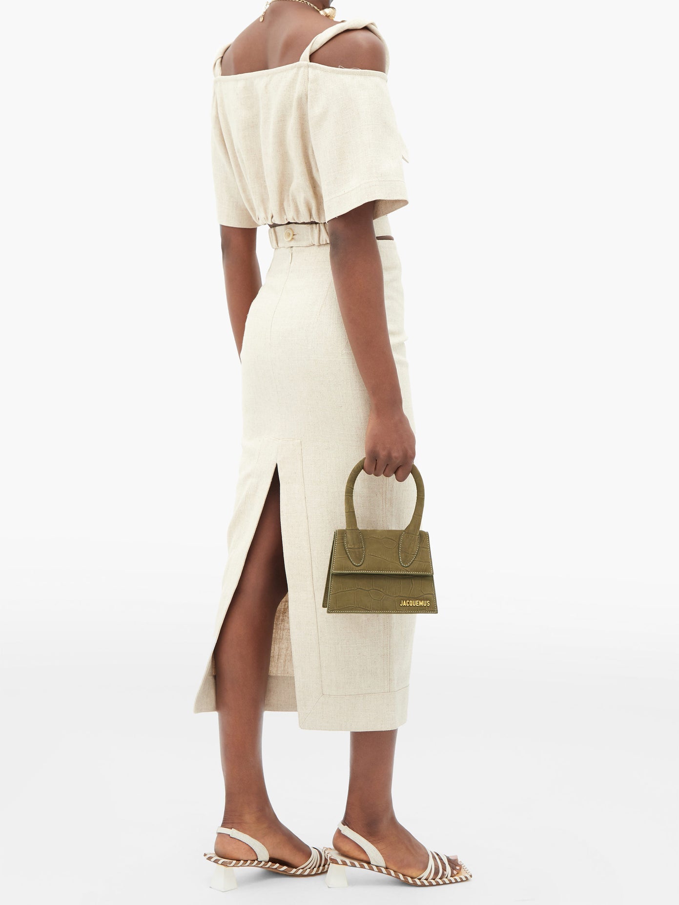 Le Chiquito Moyen Croc-Effect Leather Bag By Jacquemus